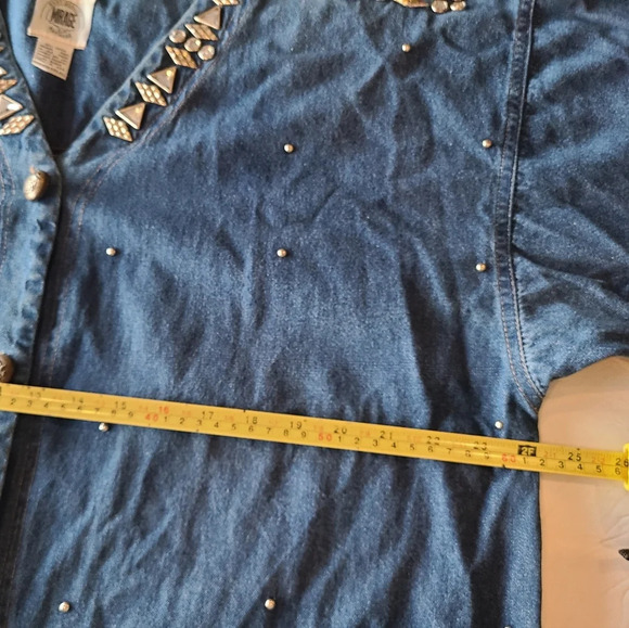Vintage Mirage Denim Shirts Women's One size Embellished - Picture 8 of 12
